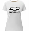Женская премиум футболка Chevrolet Белый фото