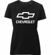 Женская премиум футболка Chevrolet Черный фото