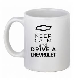 Чашка керамическая Keep calm and drive a Chevrolet