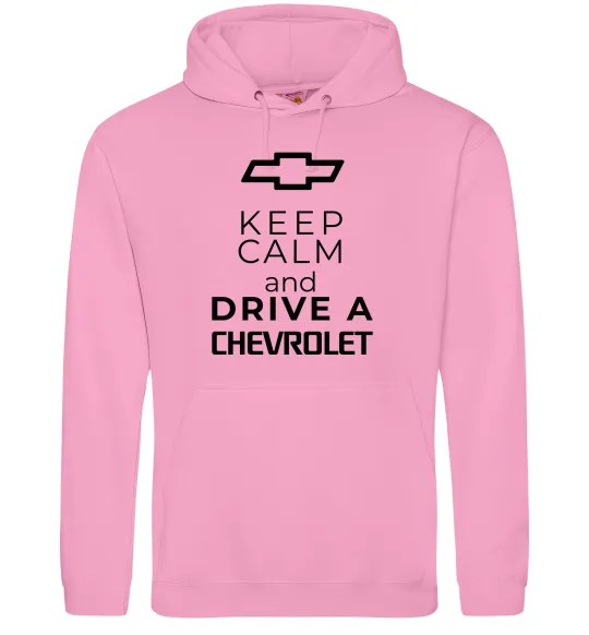 Женская толстовка (худи) Keep calm and drive a Chevrolet Розовый фото