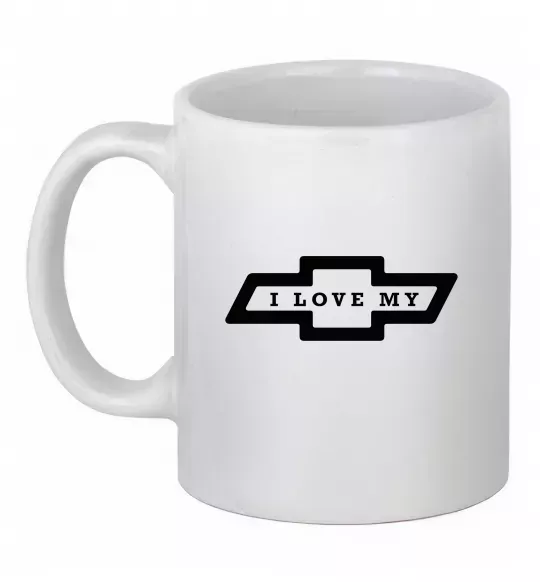Чашка керамічна I love my Chevrolet Білий фото