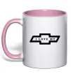 Чашка з кольоровою ручкою I love my Chevrolet Ніжно рожевий Чашка з кольоровою ручкою I love my Chevrolet Ніжно рожевий фото