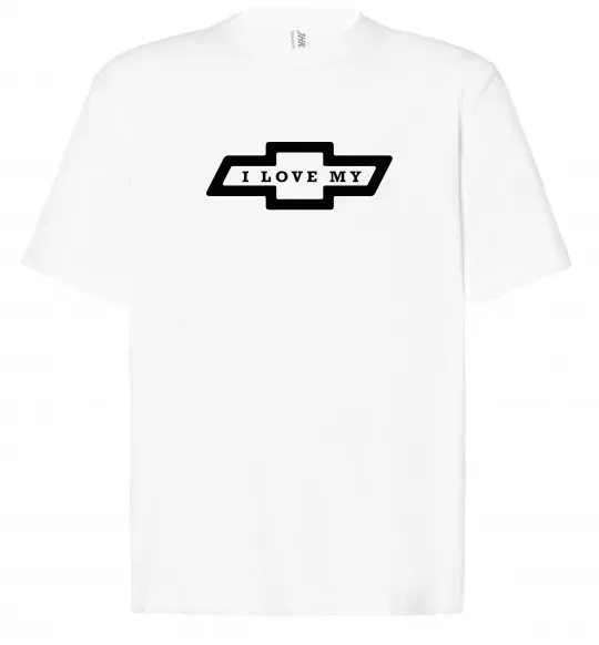 Футболка Оверсайз I love my Chevrolet Білий фото