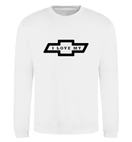 Свитшот I love my Chevrolet Белый фото