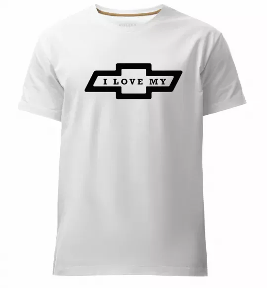 Чоловіча преміум футболка I love my Chevrolet Білий фото