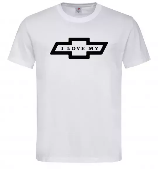 Чоловіча футболка I love my Chevrolet Білий фото