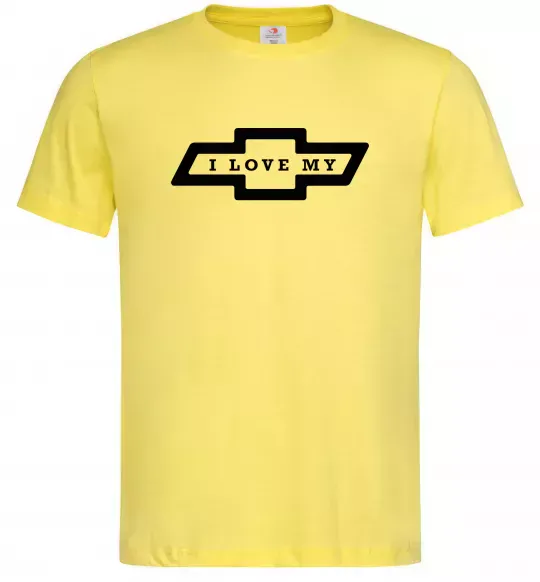 Чоловіча футболка I love my Chevrolet Лимонний фото