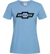 Жіноча футболка I love my Chevrolet Блакитний фото