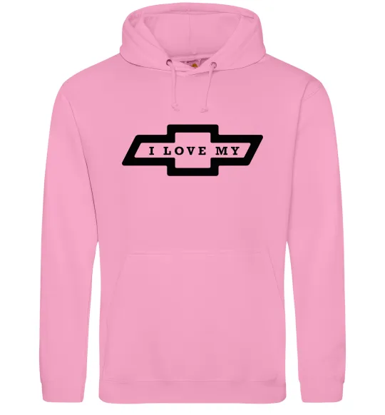 Чоловіча толстовка (худі) I love my Chevrolet Рожевий фото