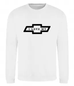 Світшот I love my Chevrolet Білий фото