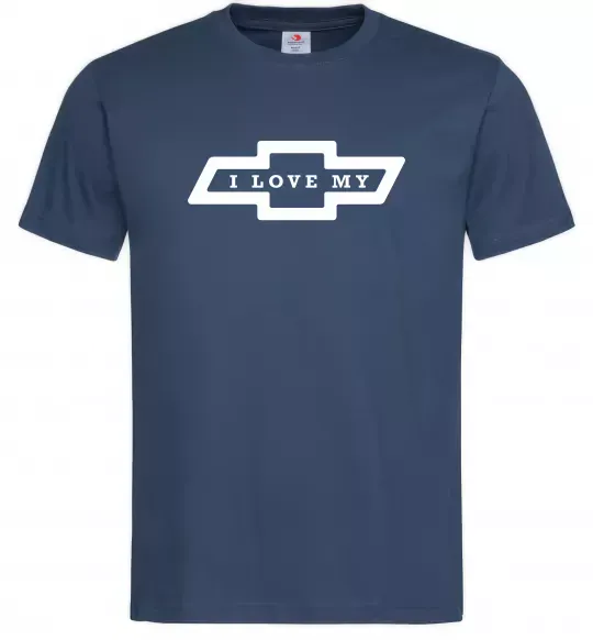 Чоловіча футболка I love my Chevrolet Темно-синій фото