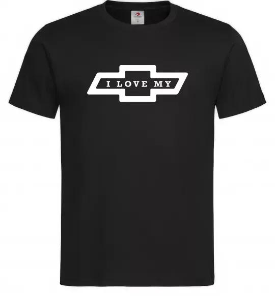 Чоловіча футболка I love my Chevrolet Чорний фото