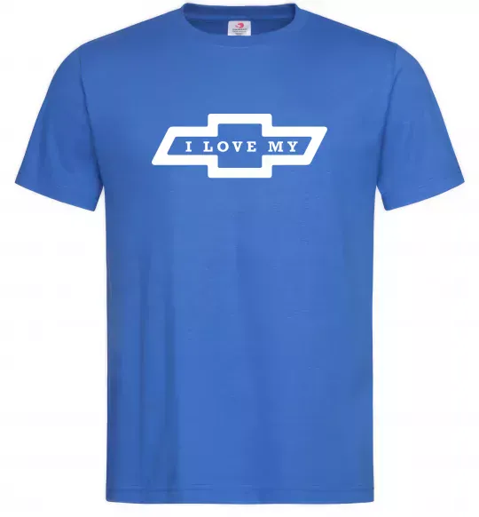 Чоловіча футболка I love my Chevrolet Яскраво-синій фото