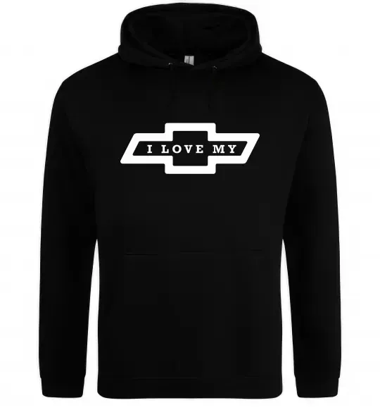 Женская толстовка (худи) I love my Chevrolet Черный фото