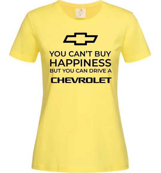 Женская футболка Drive a Chevrolet Лимонный фото