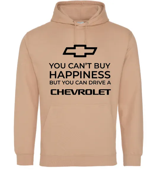Мужская толстовка (худи) Drive a Chevrolet Песочный фото
