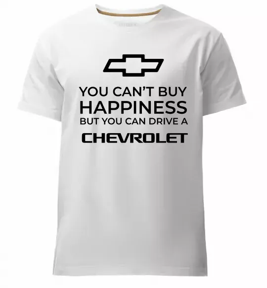 Чоловіча преміум футболка Drive a Chevrolet Білий фото
