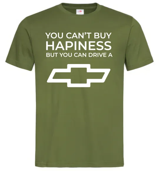 Мужская футболка Drive a Chevrolet Оливковый фото