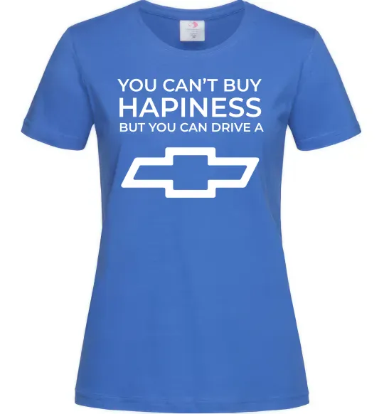 Женская футболка Drive a Chevrolet Ярко-синий фото