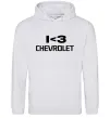 Чоловіча толстовка (худі) I <3 Chevrolet Сірий меланж Чоловіча толстовка (худі) I <3 Chevrolet Сірий меланж фото