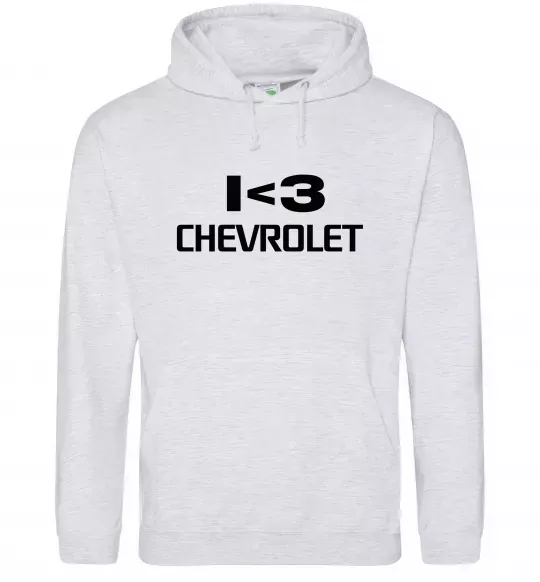Жіноча толстовка (худі) I <3 Chevrolet Сірий меланж фото