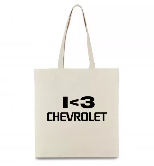 Еко-сумка I <3 Chevrolet Бежевий фото