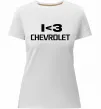 Жіноча преміум футболка I <3 Chevrolet Білий фото