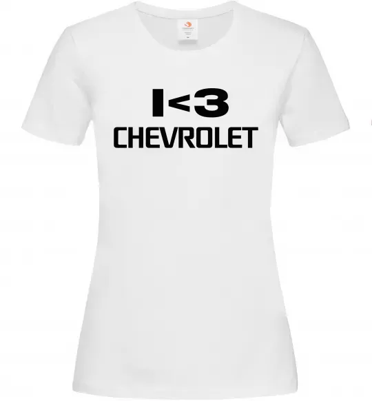 Жіноча футболка I <3 Chevrolet Білий фото