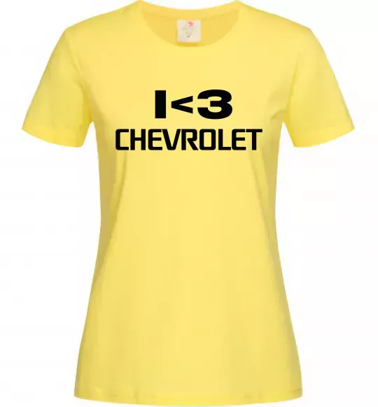 Жіноча футболка I <3 Chevrolet Лимонний фото