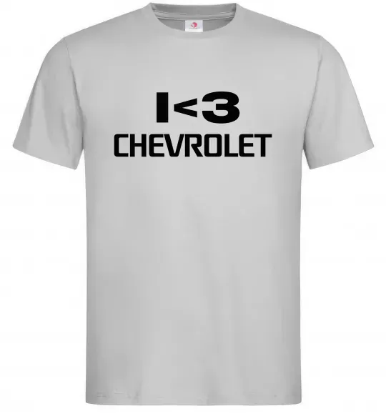 Чоловіча футболка I <3 Chevrolet Сірий фото