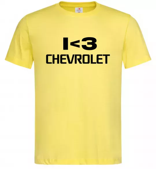 Чоловіча футболка I <3 Chevrolet Лимонний фото