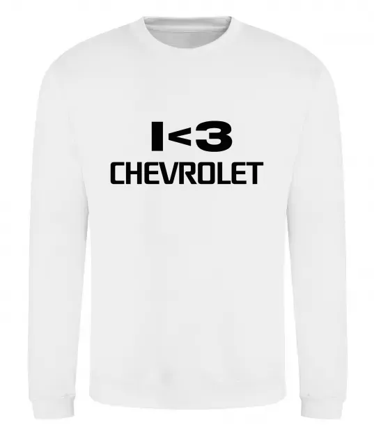 Свитшот I <3 Chevrolet Белый фото