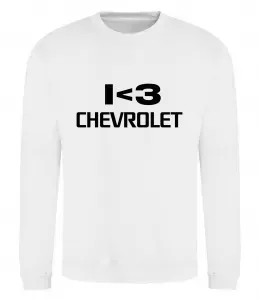 Світшот I <3 Chevrolet Білий фото