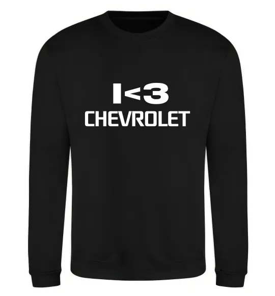 Свитшот I <3 Chevrolet Черный фото