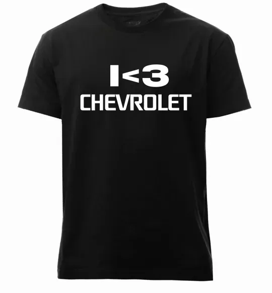 Мужская премиум футболка I <3 Chevrolet Черный фото