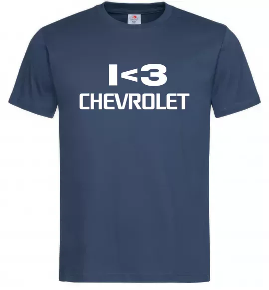 Чоловіча футболка I <3 Chevrolet Темно-синій фото