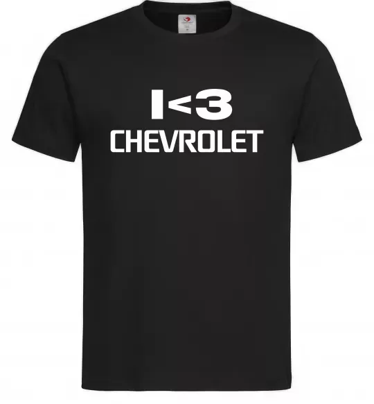 Чоловіча футболка I <3 Chevrolet Чорний фото