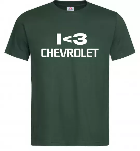 Чоловіча футболка I <3 Chevrolet Темно-зелений фото