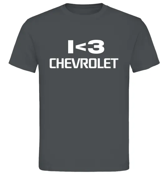 Чоловіча футболка I <3 Chevrolet Графіт фото