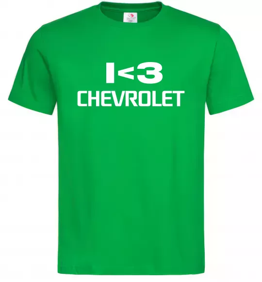 Чоловіча футболка I <3 Chevrolet Зелений фото