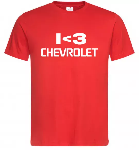 Чоловіча футболка I <3 Chevrolet Червоний фото