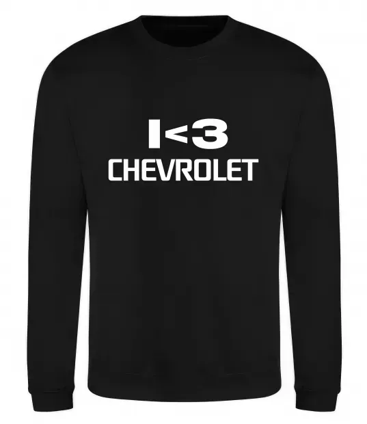 Свитшот I <3 Chevrolet Черный фото