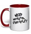 Чашка с цветной ручкой Need money for Chevrolet Красный Чашка с цветной ручкой Need money for Chevrolet Красный фото
