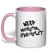 Чашка с цветной ручкой Need money for Chevrolet Нежно розовый Чашка с цветной ручкой Need money for Chevrolet Нежно розовый фото