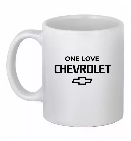 Чашка керамическая Chevrolet one love Белый фото