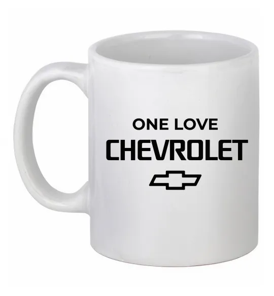 Чашка керамическая Chevrolet one love Белый фото