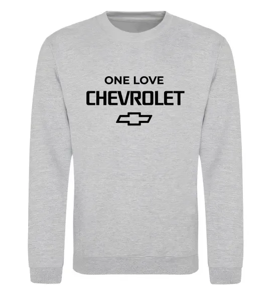 Світшот Chevrolet one love Сірий меланж фото