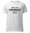 Чоловіча преміум футболка Chevrolet one love Білий фото
