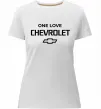 Жіноча преміум футболка Chevrolet one love Білий фото
