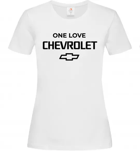 Жіноча футболка Chevrolet one love Білий фото